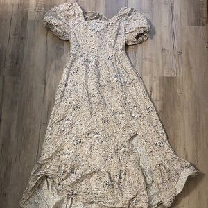 Cream Floral Women's Dress
